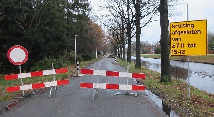 Hoofdvaartsweg bij Kloosterveen afgesloten