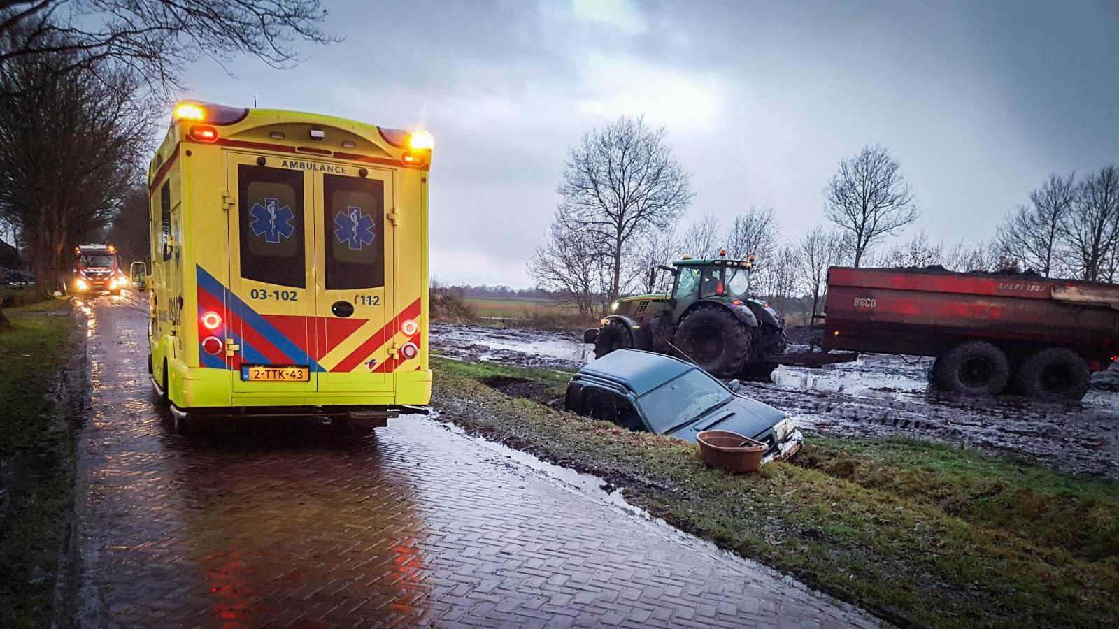 Traumahelikopter bij eenzijdig ongeval Hijken