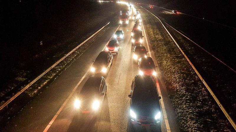 Ongeval met zes autos op A28 tussen Beilen en Assen