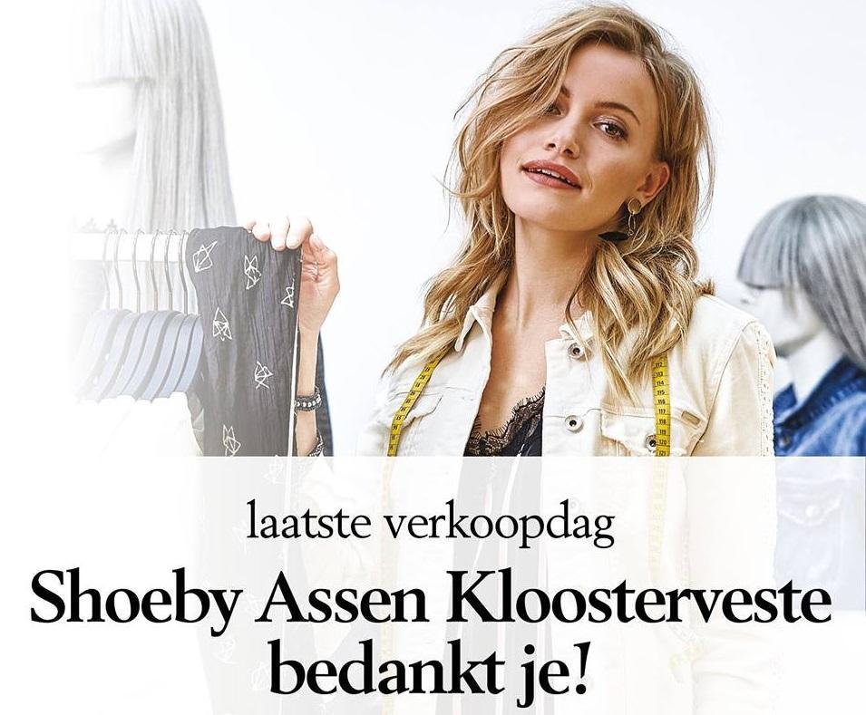 Zaterdag 27 januari laatste verkoopdag van Shoeby Kloosterveste