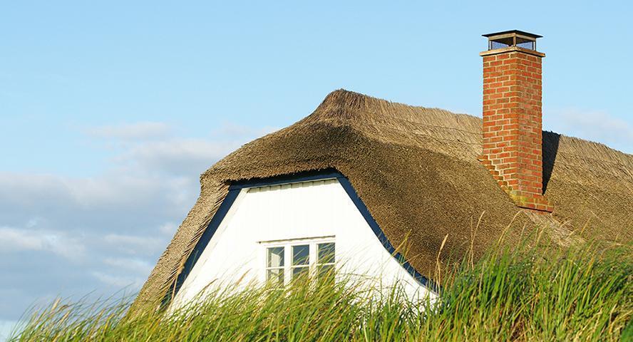 Code rood voor rietgedekte woningen