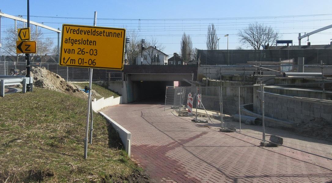 Vredeveldse fietstunnel negen weken dicht