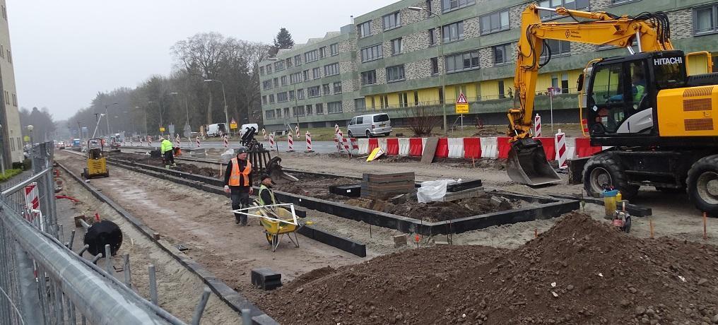 Overcingellaan krijgt vorm door wegenbouwers