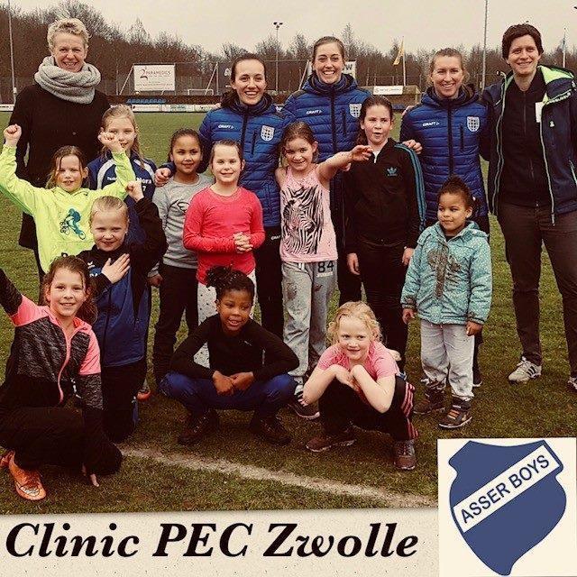 Voetbalclinic PEC Zwolle bij Asser Boys geslaagd