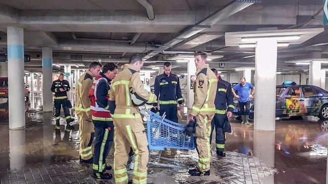 Ook parkeergarage Kloosterveste had last van het water (Video)