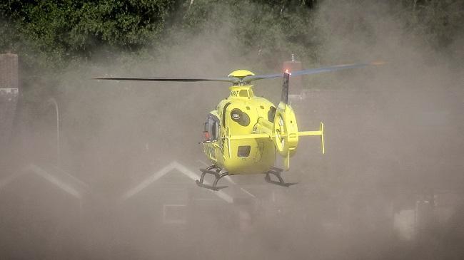 Traumahelikopter landt voor inzet in Grolloo