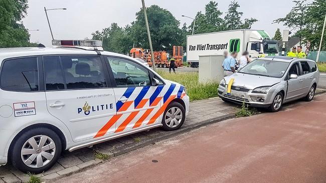 Aanrijding tussen twee autos op Europaweg