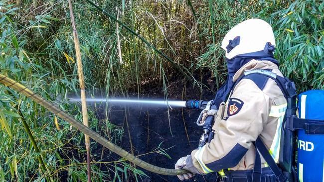 Omheining De Bonte Wever in brand door vuurwerk