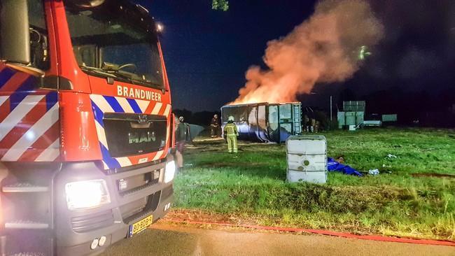 Opnieuw brand in container op TT-camping Jan & Bertha