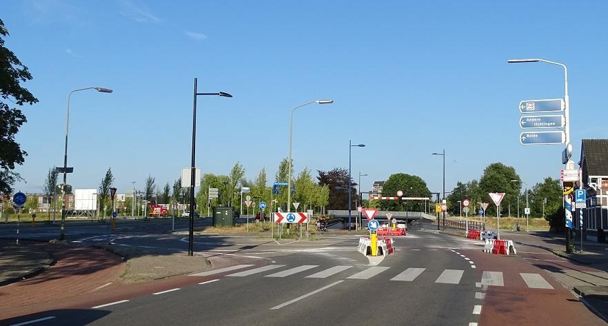 Permanente rotonde op kruising Abel Tasmanplein/Rolderstraat