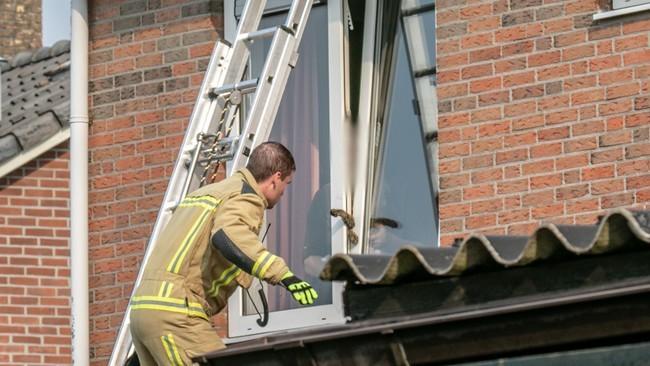 Brandweer redt kat uit benarde positie aan Thorbeckelaan