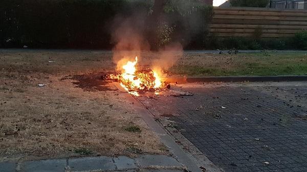 Afvalbrandje aan de Oosterbroekstraat