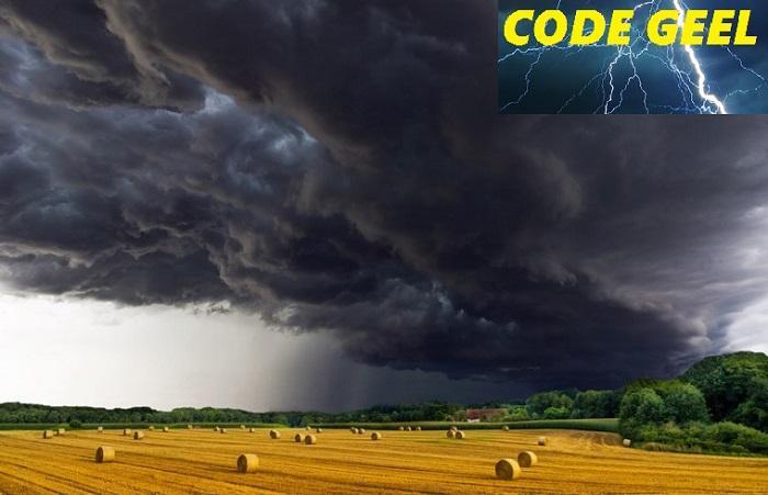 Code geel: kans op zomer storm en veel regen