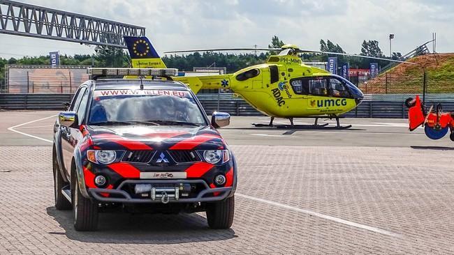 Traumahelikopter landt voor eenzijdig ongeval op TT Circuit