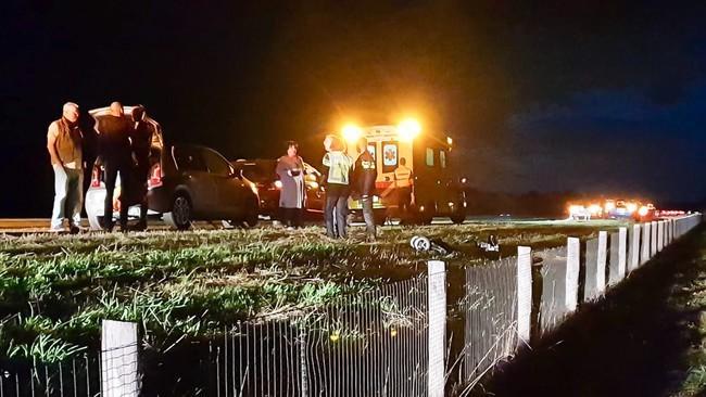 Voorwerp op A28 bij Hooghalen: drie autos afgesleept