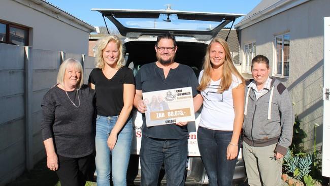 Studenten Daniëlle en Monique overhandigen cheque aan Soup Kitchen