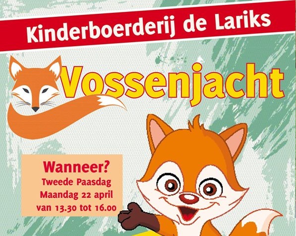 Vossenjacht, paasmaandag bij kinderboerderij de Lariks