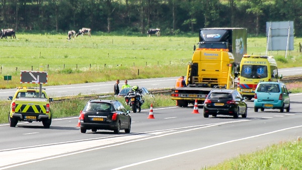 File door ongeval op A28 bij Assen