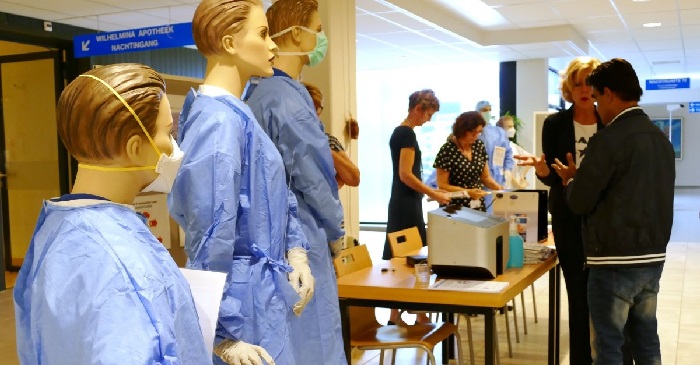 Infectiepreventie met stand in Wilhelmina Ziekenhuis Assen