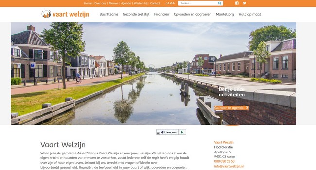 Vaart Welzijn in Assen heeft nieuwe website