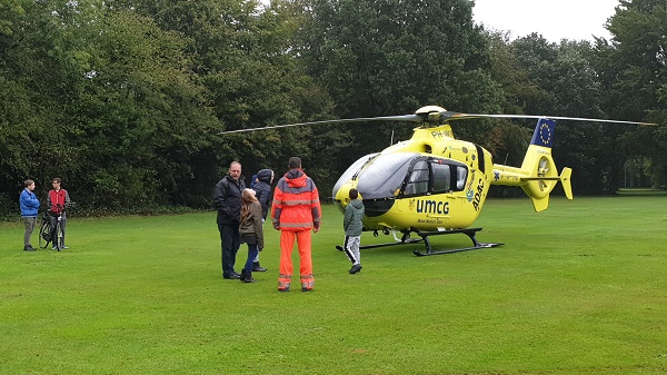 Traumahelikopter naar Pittelo voor medische ondersteuning