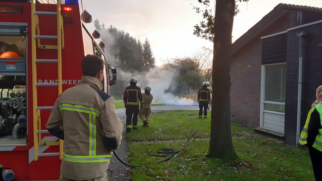 Container in de brand op GGZ-terrein in Assen