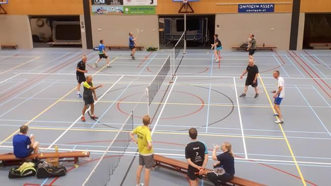 Badminton geluk in de Pittelohal in Assen 