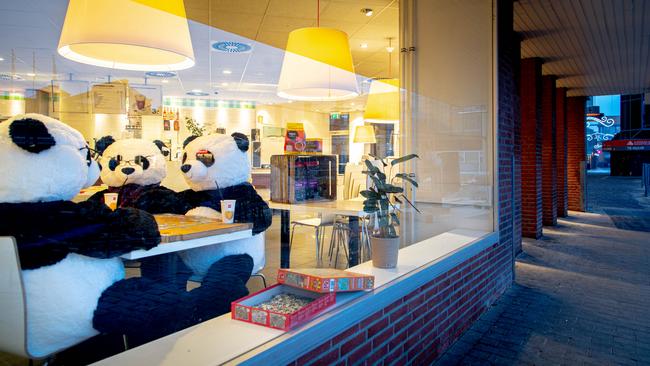 Geen mensen maar pandas in restaurant van Hema in Assen