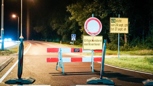 A28 tussen Assen-Noord en Assen-West dit weekend dicht