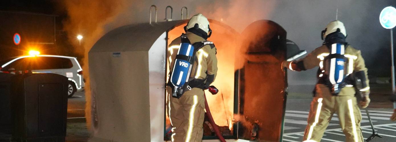 Kledingcontainer in Baggelhuizen weer doelwit van brandstichting