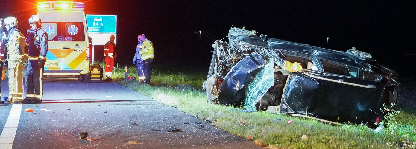 Man zwaargewond na eenzijdig ongeval op A28 bij Assen (Video)