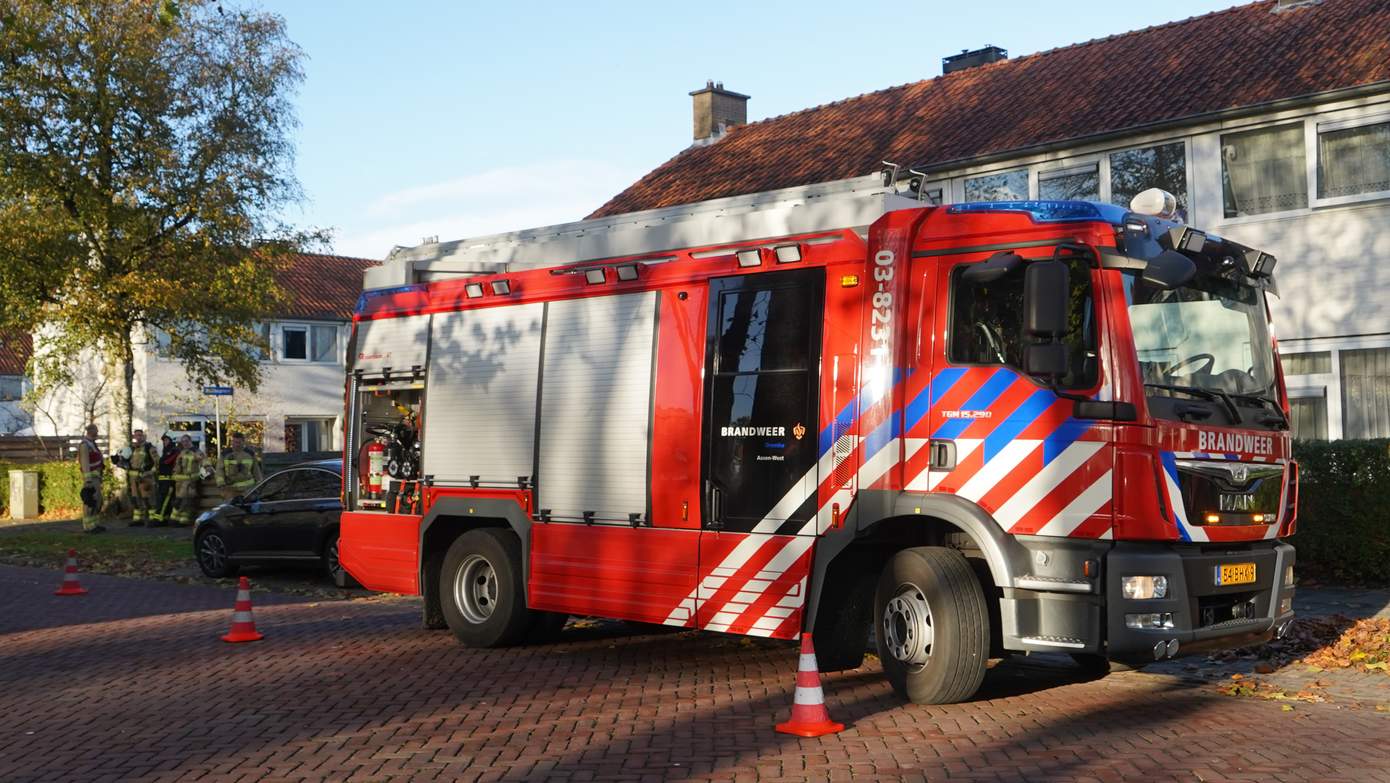 Brandweer Assen-West opgeroepen voor melding van gaslucht