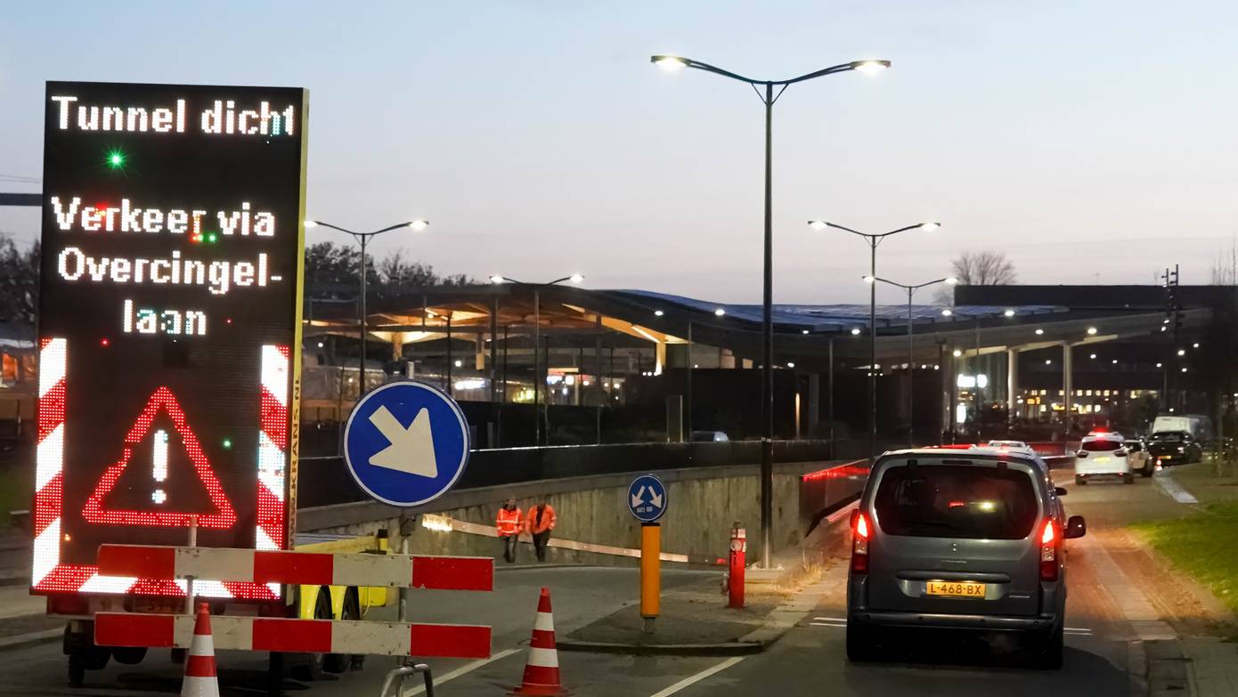 Overcingeltunnel morgen (woensdag) dicht vanwege werkzaamheden