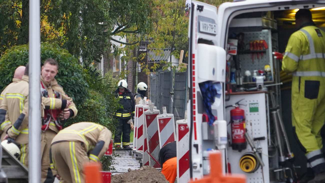 Gaslek door graafwerkzaamheden in Assen