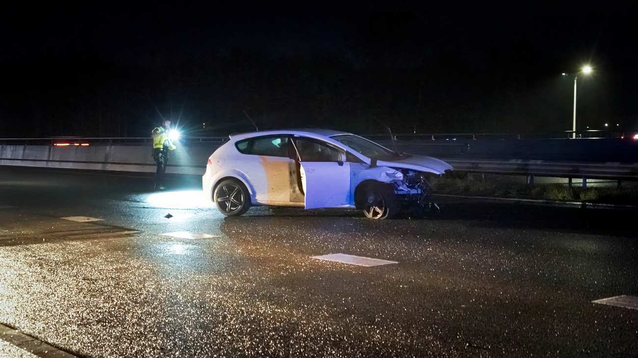 A28 tussen Tynaarlo en Assen tijd afgesloten vanwege eenzijdig ongeval