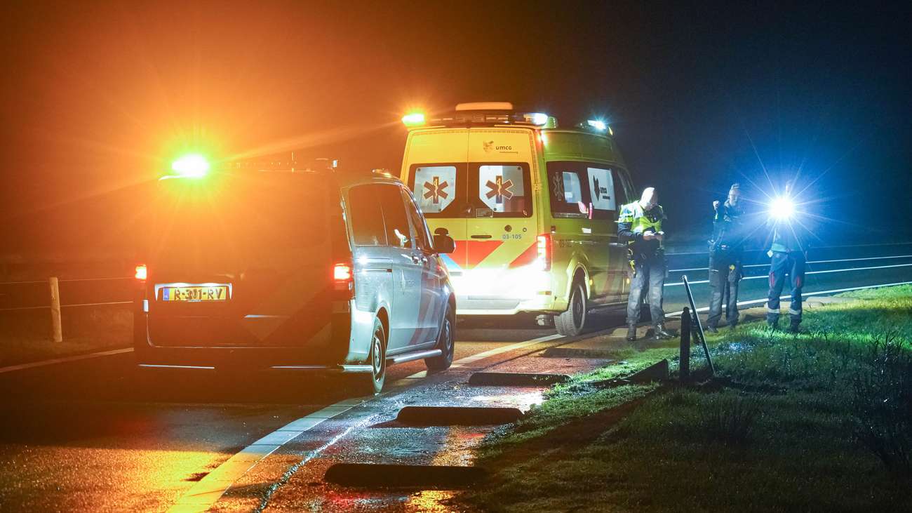 Motorrijder met spoed naar ziekenhuis na ongeval op A28